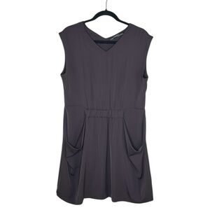 ALLSAINTS Thea Mini Dress with Slouch Front Pockets in Brown size US 8